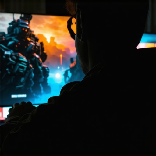 Person adjusting settings on OLED gaming TV in room