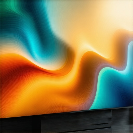 Close-up of a high-end OLED TV displaying vivid HDR content in a dark room.