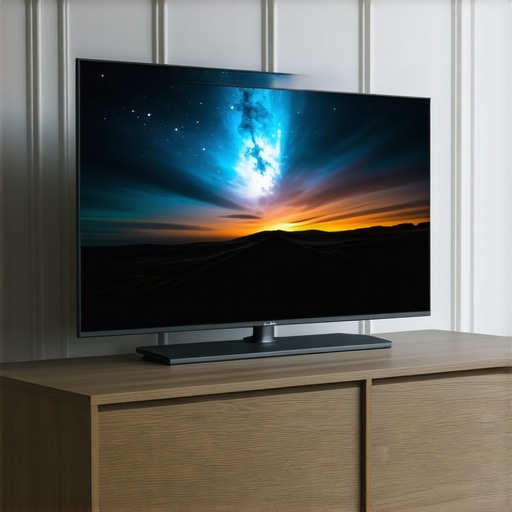 Luxury OLED TV with vivid colors and perfect contrast in a dark room