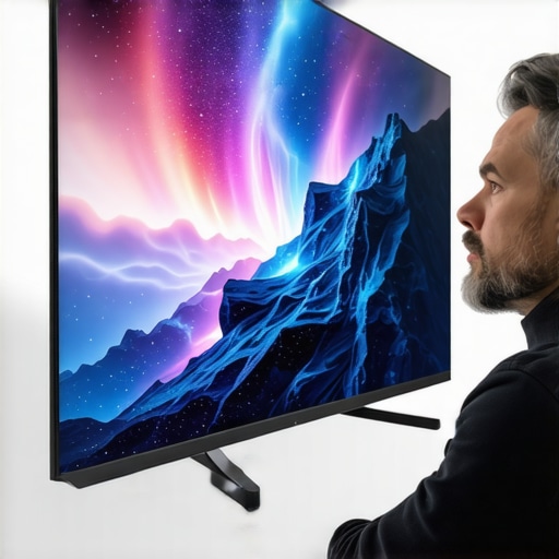 A person accessing pixel refresh settings on an OLED TV displaying calibration options