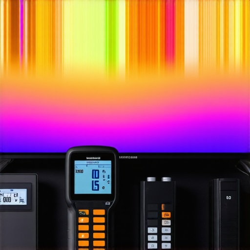 Calibration device and software being used to fine-tune an OLED TV's color and contrast