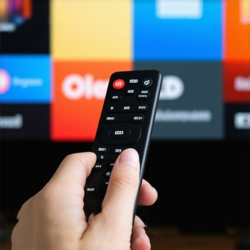 Person customizing response time and motion settings on OLED TV for gaming.