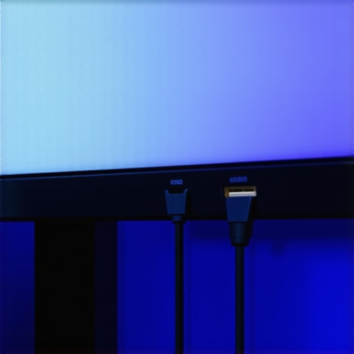 A person connecting a high-quality HDMI 2.1 cable to a gaming OLED TV