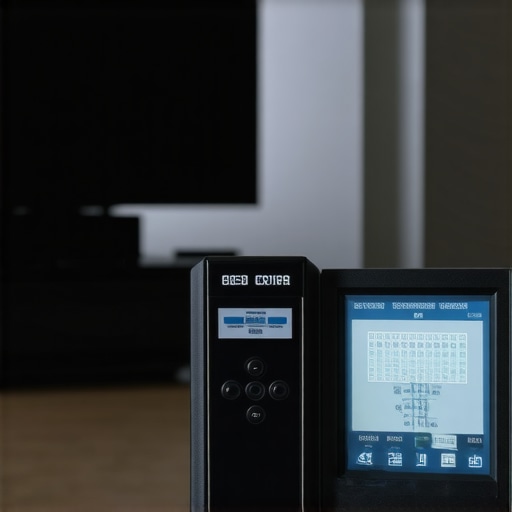 Professional OLED Calibration Setup Calibration device measuring an OLED TV's color output during maintenance